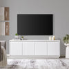 Evelyn&Zoe Hanson Rectangular TV Stand for TV's up to 75", Black Grain