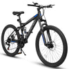 Aukfa 26" Mountain Bikes, 21-Speed Full Suspension Men Women Trail City Mountain Bike,Blue