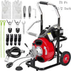 WhizMax 75Ft 1/2" Drain Cleaner Machine Automatic Electric Drain Auger Snake W/ 4 Cutter