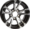 Aluminum Trailer Wheel 15X6 15 Inch Rim Black and Machined 5 Lug Avalanche