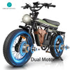 3000W(Peak) Motor 35MPH SMARTRAVEL ST202 Electric Dirt Bike for Adults,52V50AH Dual Battery Ebike, 92+ Miles Range,20" Motorcycle Tire UL2849 Certified, Full Suspension