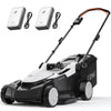 Litheli Cordless Lawn Mower, 13" 20V Electric Lawn Mowers, Brushless Motor, 5 Heights Adjustment, with 4.0Ah Portable Battery
