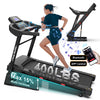 FLIMDER 330LBS Capacity 15% Auto Incline Folding Treadmills with APP for Home, 3.5HP 10MPH Speed Bluetooth Heart Rate Sensor for Running Walking Jogging Exercise Fitness