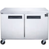 48 in. 2-Door Undercounter Freezer in Stainless Steel 12.3 Cu.Ft. Commercial Freezer NSF ETL