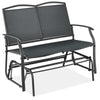 Best Choice Products 2-Person Outdoor Swing Glider, Steel Patio Loveseat, Bench Rocker w/ Armrests - Gray