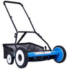 20-Inch 5-Blade Push Reel Lawn Mower with Grass Catcher  4 WHEELS BLUE COLOR