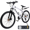ARTUDATECH Mountain Hardtail Mountain Bike for Men/Women, 26/27.5 inch Sizes, 27 Speed Twist Shifting, Front or Dual Suspension, Comfort Saddle, Purple/Black/White