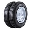 Set of 2 5.30-12 5.30x12 530-12 5.30-12 Trailer Tires with 12" Rims, 5 Lug on 4.5", Load Range C, 6PR