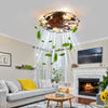 Industrial Cage Ceiling Fan �C Low-Profile 7-Blade Fan with Remote & Light �C Modern Rustic Cooling for Small Spaces