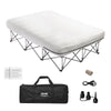 Queen Air Mattress with Frame & Built-in Pump �C 2-Person Blow Up Camping Mattress Supports 600lbs �C Elevated Inflatable Bed for Guests, Travel & Home Use �C Quick Inflation/Deflation