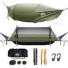 Lay Flat Hammock Tent Camping Hammock Tent with Mosquito Net Hanging Bed Armygreen