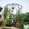 Metal Garden Arch Iron Garden Arbors Gazebo Dia81.3'' x 114.2'' High Birdcage Shape Pergola Pavilion for Wedding Ceremony Outdoor Black