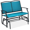 Best Choice Products 2-Person Outdoor Swing Glider, Steel Patio Loveseat, Bench Rocker w/ Armrests - Gray