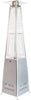 Segmart 48,000 BTU Pyramid Patio Heater, Tall Standing Outdoor Propane Heater with Wheels & Tip-Over Safety Protection, Visible Flame Glass Tube for Backyard, Garden, Commercial Use - Gray