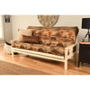 Homestock African Artifacts Full Size Futon Frame Set with Mattress, Easily Converts to Bed, Versatile Design Futon Frame for All Spaces, 33"H x 79"L x 37"D-Color:Linen Charcoal,Size:Barbados