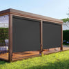 Superjoe Outdoor Roller Shade for Patio, Cordless Blackout Waterproof Blind, UV Block, 4'L x 6'W