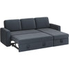 Alden Design Reversible Sectional Sofa with USB & Type-C Ports for Livingroom, Light Gray