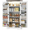 Spaco 17-Tier Kitchen Small Pantry Cabinet with 2 Doors and 6 Adjustable Shelves, Cabinet Pantry, Freestanding 5-Tier Shelving Pantries for Kitchen Storage, Gray