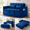 EPOWP Convertible Sofa Bed, 3 in 1 Pull Out Sleeper Loveseat Couch with Storage, Black