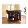 HomeStock Urban Upmarket Full Size Kitchen Cart with Stainless Steel Top, Black, Tiered Shelf, 18 x 52 x 36 inches, Modern Mobile Kitchen Cart, Adjustable Shelved Storage Behind Doors-Color:Mahogany,S