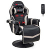 Goplus Massage Gaming Recliner Height Adjustable Racing Swivel Chair with Cup Holder Red