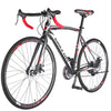 Eurobike XC550 Road Bike 21 Speed 700C wheels Racing Bike for Men 54Cm Adult Commuter Bicycle 3 Spoke wheels Black