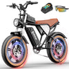 Ridstar Electric Biycle for Adults,1200W 32MPH,48V 20AH Electric Dirt Bike,20" Fat Tire 7 Speed Mountain Bike UL2849
