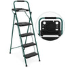 Costway 4 Step Ladder Folding Portable Anti-Slip Steel Step Stool 330lbs with Tool Platform