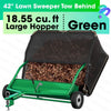 42" Tow Behind Lawn Sweeper Leaf Collector for Grass Lawn 18.55 cu. ft Capacity