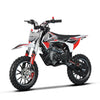 SYX MOTO 58cc Kids Mini Dirt Bike - 4-Stroke Gas Pit Bike, Pull Start, Off-Road Bike for Boys & Girls, Red/White