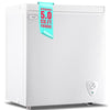 WANAI 3.5 Cubic Feet Chest Freezer Black deep Freezer with Adjustable Temp Knob Ideal for Any Room