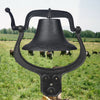 Ouyessir Large Cast Iron Farmhouse Dinner Bell, Black