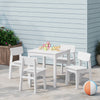 WestinTrends Treehouse Kids 5-Piece Modern HDPE Dining Table and Chairs Set, Turquoise
