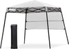 PINDEE 7x7 Ft Pop Up Canopy, Slant Leg Outdoor Tent with Carry Bag & 4 Stakes, Compact Portable Canopy Tent for Hiking Camping Fishing & Picnic, 7x7 Base, 6x6 top