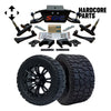 Hardcore Parts 6�� Heavy Duty Double A-Arm Suspension Lift Kit for Club Car DS Golf Cart (1982-2003) with 14" Black 'Voodoo' Wheels and 22"x10.5"-14 GATOR On-Road/Off-Road All-Terrain tires