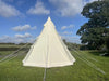 Camping Tents, Canvas Tents are Suitable for All Seasons with Unique Ventilation Window Design, High-Density Mosquito Net, High-Weight Cotton Cloth and Aluminum Poles for Family Camping and Hiking