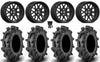Valor V03 14" Wheels Black 30" Terminator Max Tires Honda Rincon Yamaha Rhino Kawasaki Brute Force Suzuki KingQuad