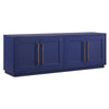 Evelyn&Zoe Tillman Rectangular TV Stand for TV's up to 75", Black Grain