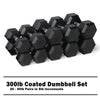 CAP 150lb Rubber Hex Dumbbell Set