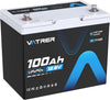 VATRER POWER 12V 100AH Low Temp Cutoff LiFePO4 Deep Cycle Battery with 1280W, Built-in 100A BMS, 5000+ Cycles Rechargeable Lithium Battery, Perfect for RV/Camper, Marine, Solar.