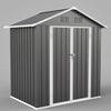 Syngar Outdoor Storage Shed with Lockable Doors, Dark Gray