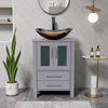 Eclife 24" Freestanding Single Bathroom Vanity with Vessel Sink, Manufactured Wood Top