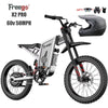 50MPH Electric Dirt Bicycle Freego X2 Pro,6000W(Peak)Motor Electric Motorcycle, Electric Bike for Adults, 60V30AH Battery, 19x2 Tire Full Suspension Hydraulic Brake Half Throttle UL2849