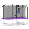 AOTOB 14X8FT Rectangle Trampoline - Perfect Outdoor Trampoline for Kids - Gymnastics Style Tranpoline with Enclosure Net - Supports Up to 440 lbs