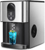 Auseo Soft Chewable Nugget Ice Maker Countertop, 44lbs /24H, Self-Cleaning, One-Button Operation, Home/Kitchen/Office/Party, Silver