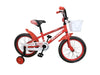 USToyOutlet 16" BMX Steel Frame Coaster Brake Bicycle One Piece Crank w/ Baskets & Fenders, Rims-Red Kid's Bike - Red