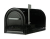 Architectural Mailboxes Reliant Locking, Galvanized Steel, Large, Post-Mount Mailbox in Black