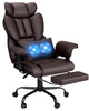 Hoffree Big and Tall Fabric Office Chair 450lbs, Executive Desk Chair with Massage Ergonomic  Computer Chair with Footrest Reclining Desk Office Chair with Lumbar Support for Home Office