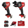 Milwaukee 3697-22 M18 FUEL 18V Brushless Cordless 2-Tool Combo Kit �C Hammer Drill & Impact Driver with (2) 5.0Ah Batteries, Charger & Case