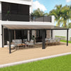 10 ft.��10 ft. Hardtop Outdoor Gazebo Pergola Aluminum Framed with Sloping Pitched Roof for Garden, Patio
